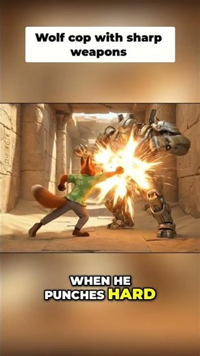 Epic Chase: Robots, Wolves, and 100-Story Falls! #zootopia #zootopia2 #subscribe