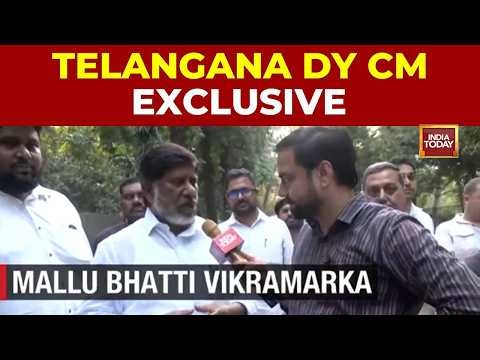 'Rahul Ji Believes In Gandhian Principles': Telangana DY CM Mallu Bhatti Vikramarka | Oppn Protest