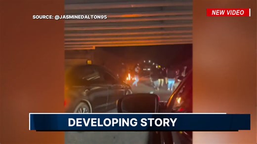 Masked people take over I-77, set off fireworks and spark fear in drivers