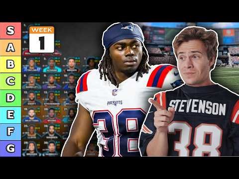 Top 40 Running Back Rankings & Tiers - Week 1 Fantasy Football