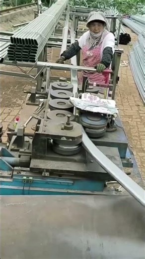 Greenhouse steel frame bending process