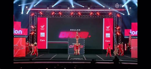 Follow for more!! Dallas Drive first routine of quarter one pro cheerleading league #ProCheerleading #DallasDrive #Cheerleading