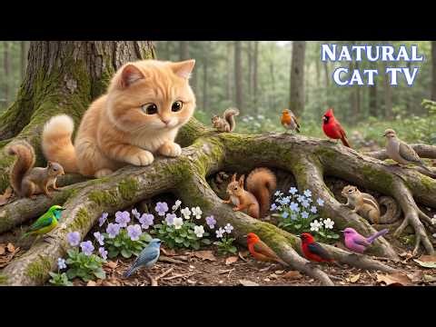 Natural Cat TV Cat TV – Video for Cats Featuring Birds Flying and Squirrels Exploring Trees