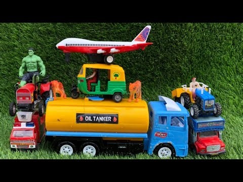 JCB 5CX Loading Mud BharatBenz Jcb ki khudai ​Big Oil Tanker Rescue Mission with Tractors & Animals.