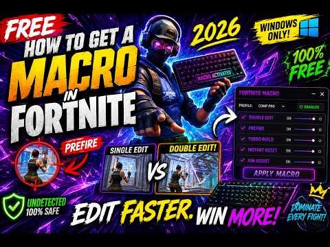 [FREE] How To Get a MACRO In Fortnite\\ Fortnite Macros *2026 (Windows)* + PREFIRE (Double EDIT!)