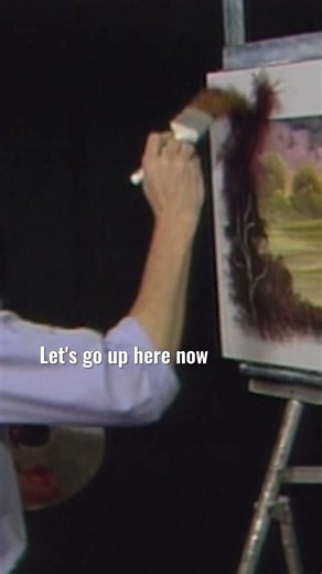 Bob Ross teaches you how to add leaves to your painting #oilpainting #bobross #paintlikebobross