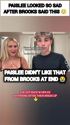 PaisLee Nelson LOOKED SO SAD after Brooks said this 😳#shorts #trending #viral #nelson #love #funny