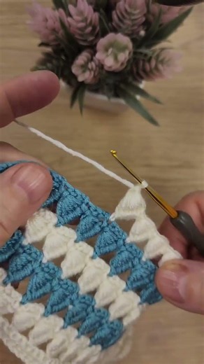 very easy Tunisian crochet pattern 😻 #knitting #crochet #handmade