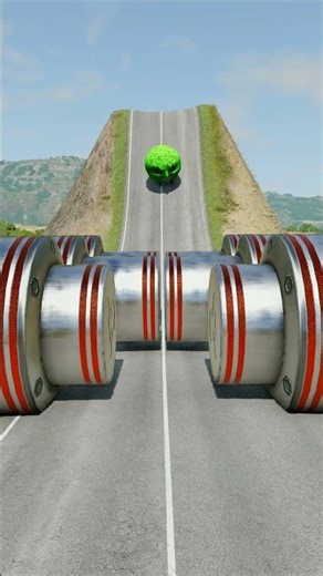 Colourful School Bus vs Hydraulic Crush - BeamNG.drive