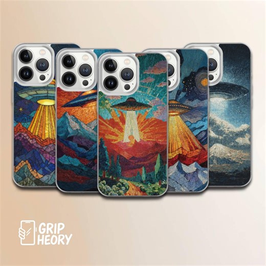 Stained Glass UFO Phone Case Mosaic Alien Spaceship Cover for iPhone 15 14 13 Pro Max Samsung S24 S23 Ultra Google Pixel 8 7 Cosmic Art Gift - Etsy