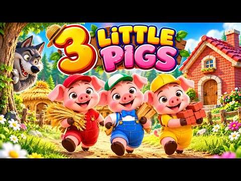 Three Little Pigs & The Big Bad Wolf! 🐺 | Fun Nursery Rhyme for Kids