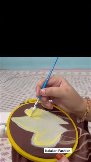 🎨 Fabric Hand Painting Tutorial#trending #shorts#fabricpainting