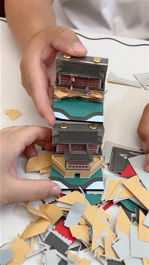 Paper Art Diary 😱 The Cutest Design Ever! 📒 #shorts #art #fun #trending