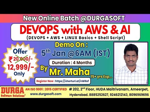 DEVOPS with AWS & AI Online Training @ DURGASOFT
