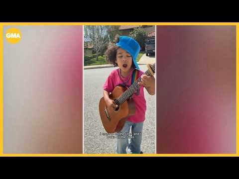 7-year-old singer wins hearts on the street, social media
