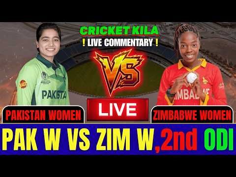 🔴Pakistan W vs Zimbabwe W 2nd ODI | Live Score & Commentary | PAK W vs ZIM W Live Match |