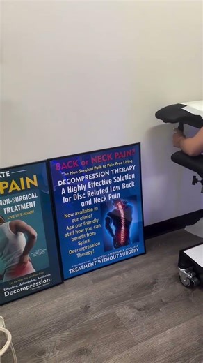 Spinal decompression tables use controlled traction to gently separate the vertebrae, lowering