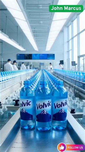 From Ancient Volcanic Rock To Bottled Water — The Volvic Factory Process #Volvic #short