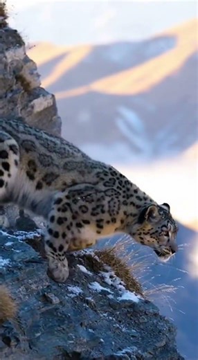 Snow Leopard Hunt: Tense Standoff on Cliff Edge