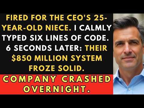 They Fired Me to Make Space for CEO's 25-Year-Old Niece—So I Crashed Their $850M System in 6 Seconds