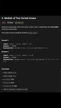 Day 5 – Median of Two Sorted Arrays 🔥 | Hard Question Made Easy | LeetCode 100 Days Challenge