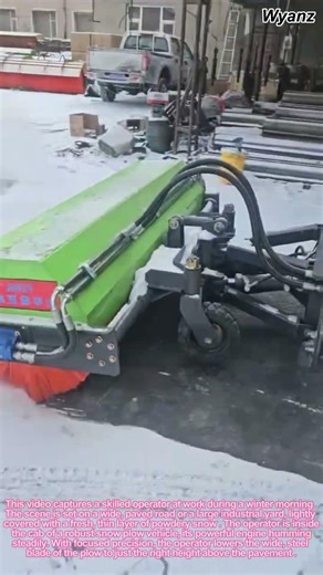 How a Snow Plow Clears Thin Snow Layer | Efficient Winter Road Maintenance