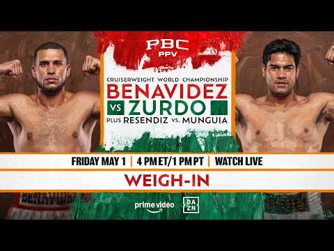 Premier Boxing Champions PPV LIVE: Benavidez vs Zurdo: Weigh-In 🥊 | Prime Video