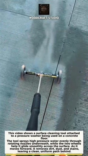 Power Washer Surface Cleaner Satisfying Concrete Cleaning #pressurewashing #cleaning #tools