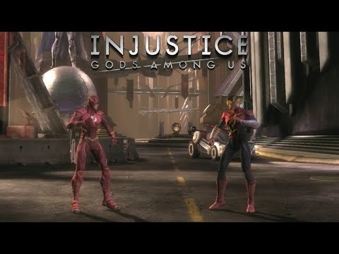 Barry Allen Flash Vs Earth 2 Flash In Injustice Gods Among Us (4K)