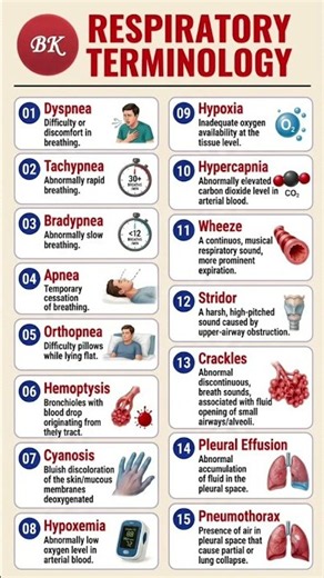 🫁 Respiratory Terminology | Nursing Study Notes 📚 #trending #viral #ytshorts #shorts