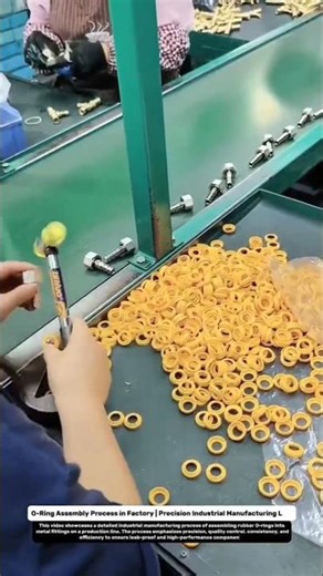 O-Ring Assembly Process in Factory | Precision Industrial Manufacturing Line.