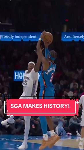 Hamilton, ON native Shai Gilgeous-Alexander becomes the second player in NBA history to score 20 points in 100 consecutive games! 👏 (via NBA) #fyp #nba #sga #basketball