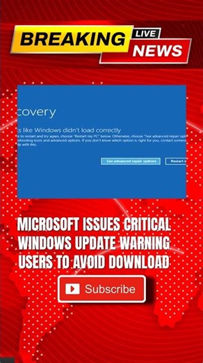 Microsoft issues a critical Windows update warning