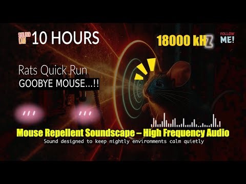 🔊🐭 Mouse Repellent Soundscape – High Frequency Audio 10 Hours Rats Quick Run