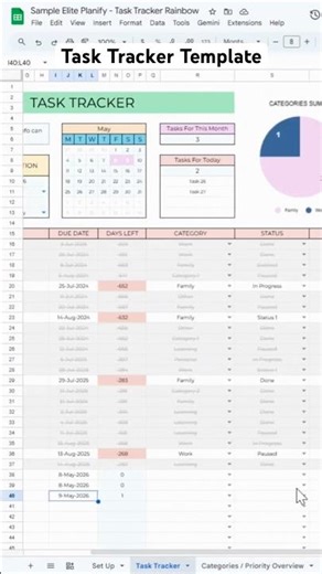 Task Tracker Template Google Sheets