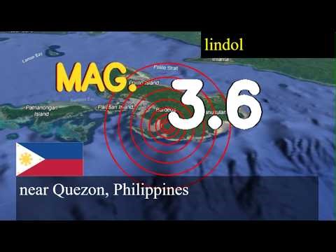 earthquake near Quezon, Philippines live updates today : 3.6 magnitude earthquake struck near Quezon