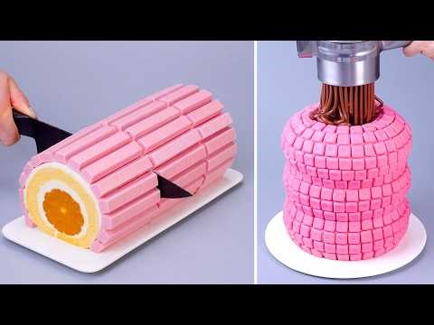 So Cool PINK Chocolate Cake Decorating Recipe | How To Make Cake Decorating Ideas