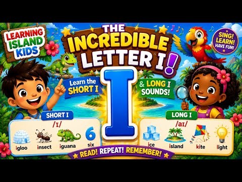 The Incredible Letter I! | Learn the Short I & Long I Sounds | Learning Island Kids