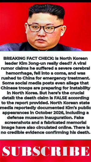 Did Kim Jong-Un Die After Suffering a Cerebral Hemorrhage?