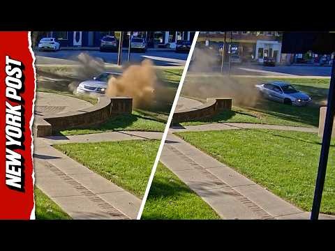 Drunk Driver Goes On Reckless Joyride, Does Donuts On Courthouse Lawn
