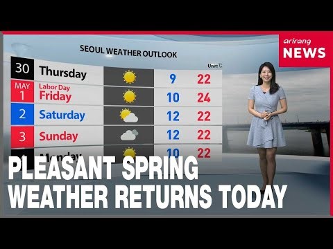 [Weather] Pleasant spring weather returns today