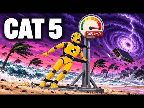 Every Category of Hurricane vs. One Crash Test Dummy