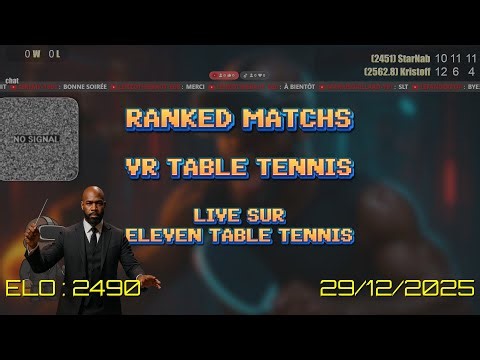 🔴LIVE ping-pong VR 🏓 VICTOIRE OU RIEN LA BALLE EST LETHALE🏓 ELO➡️2449