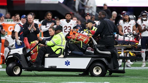 Falcons' Kendal Daniels hurts neck on tackle vs. Bears, hospitalized