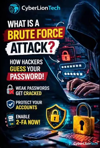 What Is a Brute Force Attack? | Password Hacking Explained #cybersecurity #viral #hacker