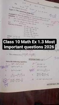 class 10 math chapter 1 Ex 1.3 Most Important Questions 2026 #2026 #ytshorts #shorts #shortsfeed