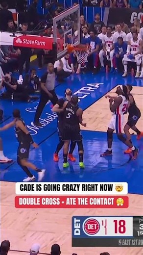 Cade Cunningham with the filthy handle then takes the bump and converts the tough AND-1 💪