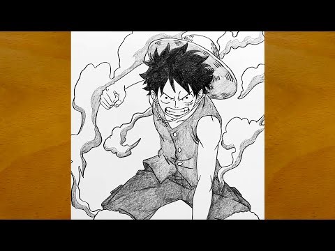 Drawing Luffy Gear 2 Step by Step | One Piece Anime Sketch