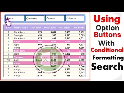 Using Option Buttons with Conditional Formatting in Excel