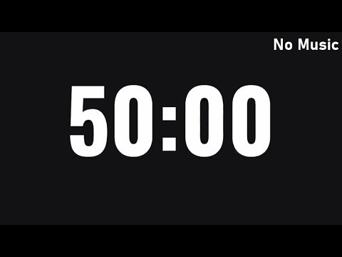50 MINUTE COUNTDOWN TIMER ⏱️ MASSIVE FULL SCREEN NO SOUND SILENT TIMER